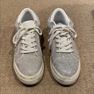 Women's Silver Sparkle Sneakers